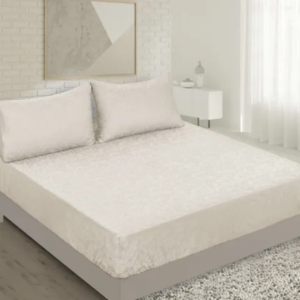 شرشف مطاطي من قماش جاكارد القطنيّ والخيزرانيّ